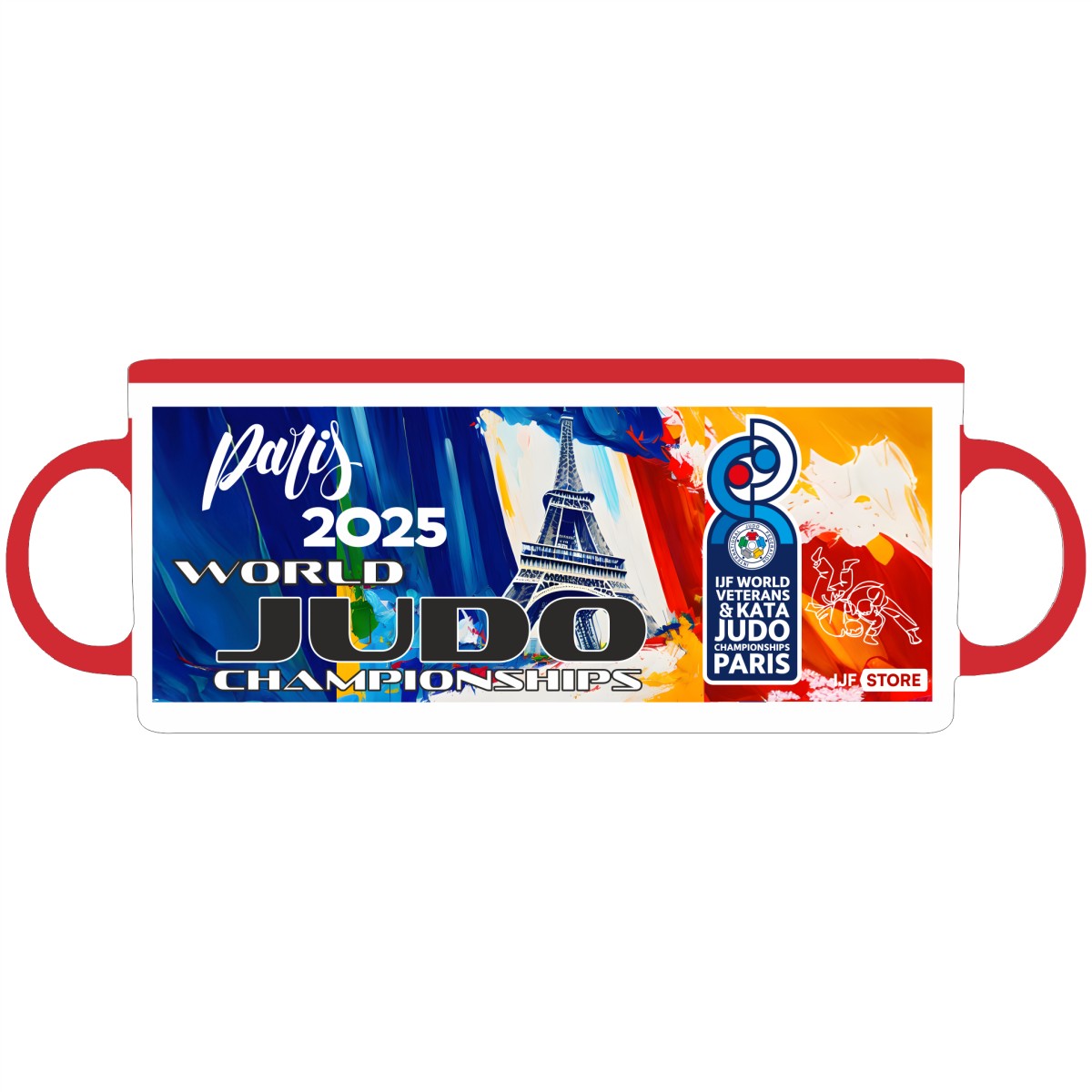 Ceramic Mug Paris World Championships Veterans and Kata 2025 Red