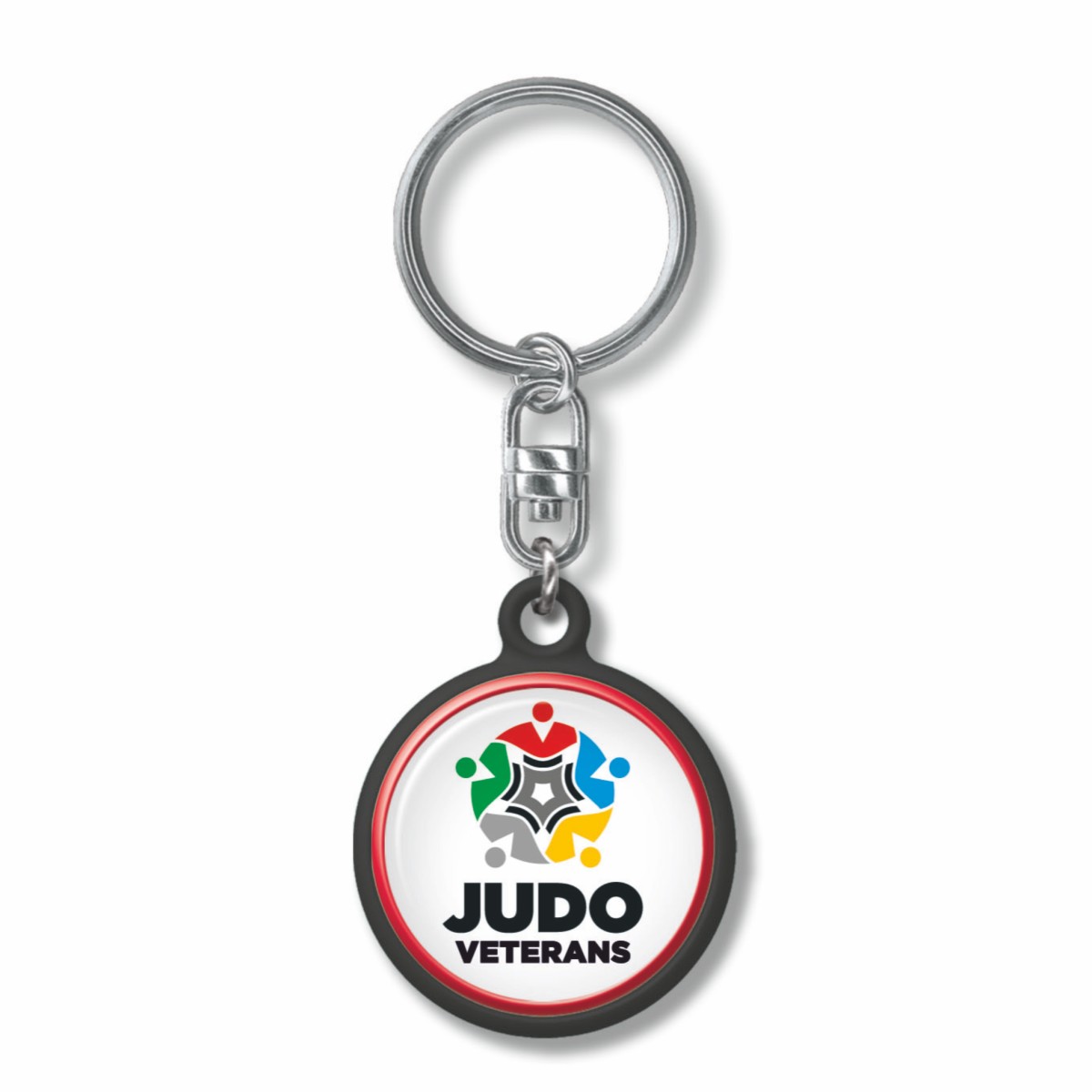 Keychain JUDO Veterans  Black & Red